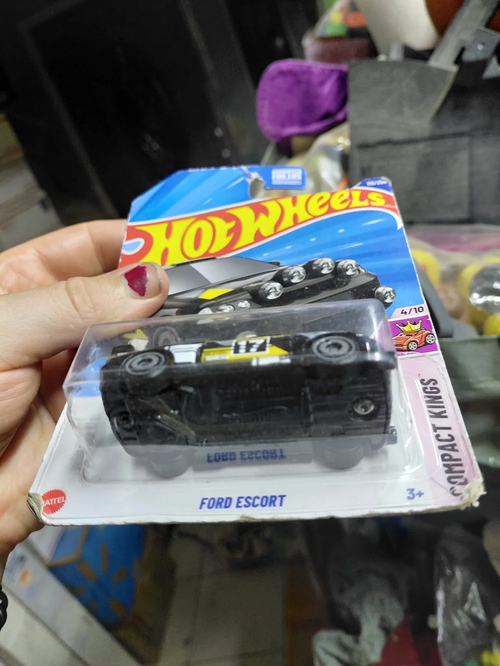 Hot Wheels Ford Escort (Black), part of the Compact Kings (4/10) series.